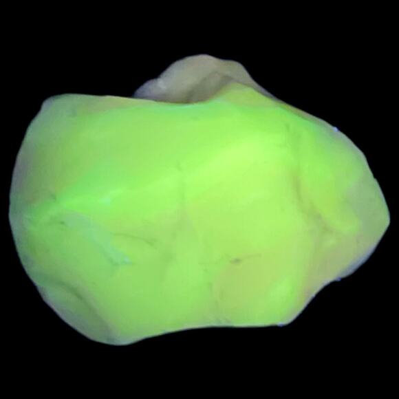 Custard Cream Swirl Art Glass Cullet Glowing Manganese Slag Glass #5GX23 - Picture 1 of 7